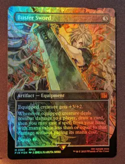 MTG - Buster Sword (borderless foil) - FIN (NM+) - Image 1