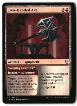 MTG Two-Handed Axe [CLB - 203] LP 8-21 - Image 1
