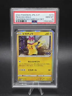 Pikachu Holo #272/S-P Pokemon Go Card File Set Japanese PSA 10 - Image 1