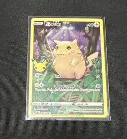 Pikachu 5/25 Pokemon Celebrations 25th Anniversary Base Set Full Art Card NM - Image 2