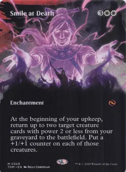Smile at Death (Borderless) TDM Mythic Regular #329 NM MTG - Image 1