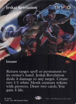 Jeskai Revelation (Borderless) TDM Mythic Regular #361 NM MTG - Image 1