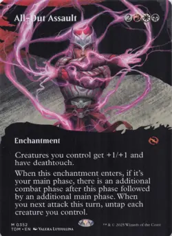 All-Out Assault (Borderless) TDM Mythic Regular #352 NM MTG - Image 1