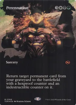 Perennation (Borderless) TDM Mythic Foil #368 NM MTG - Image 1