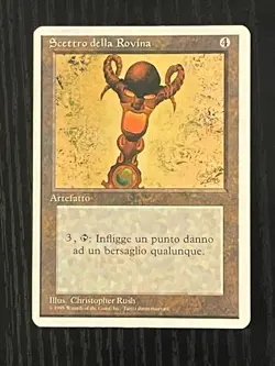 Magic MTG Italian Revised Rod of Ruin Artist Proof Near Mint - Rush AP - Image 1