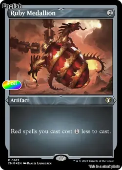 Ruby Medallion (Foil Etched) EN [CMM - 613] - NM [Foil] TCG MTG - Image 1
