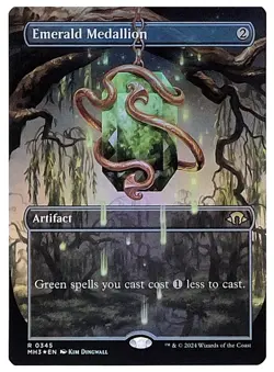 MTG Modern Horizons 3 Emerald Medallion Borderless FOIL MINT/NM x1 - Image 1
