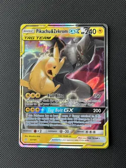 Pokemon Sun & Moon Team Up Pikachu & Zekrom GX 33/181 Holo Full Art - Image 1