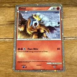 Entei HGSS20 Promo HeartGold SoulSilver Pokemon Holo Rare - HUGE SWIRL - Image 2