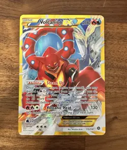 Pokemon Volcanion EX 115/114 XY Steam Siege Full Art Holo Secret Rare 2016 - Image 1