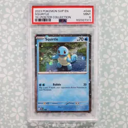 Pokemon Card Squirtle 048 Black Star Promo Pokemon 151 Poster Collection PSA 9 - Image 1
