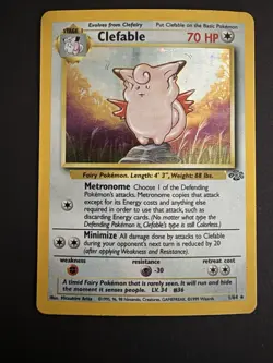 Pokemon TCG Clefable 01/64 Jungle Holo Rare English - Image 1