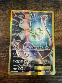 POKEMON MEWTWO EX 103/108 EVOLUTIONS HOLO ULTRA RARE FULL ART LP-MP - Image 1