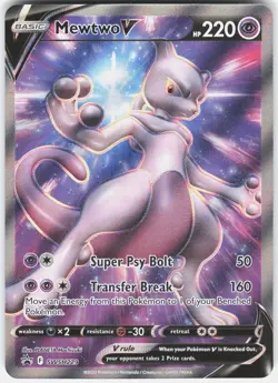 Pokemon Mewtwo V SWSH229 Holo Promo Sword & Shield Promo Pokemon Near Mint - Image 1