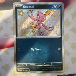 Sneasel 182/091 Pokemon TCG Paldean Fates Shiny NM - Image 1