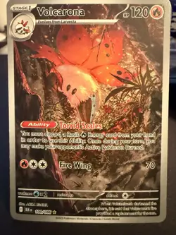 The Pokemon Company Pokemon TCG Volcarona 100/086 Sv Black Bolt IR Holo 120HP EN - Image 1