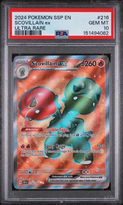 Pokemon Surging Sparks Scovillain ex 216 PSA 10 - Image 1