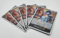 One Piece CCG Monkey.D.Luffy 5x Card Playset OP15-092 - English - ALL NM+ - Image 1