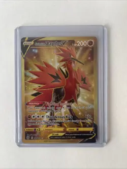 Pokemon Galarian Zapdos v TCG Full Art Secret Rare Card 182/172 Brilliant Stars - Image 1