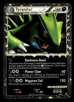 Tyranitar 88/95 Prime Rare HGSS Unleashed Pokemon Card - Image 2