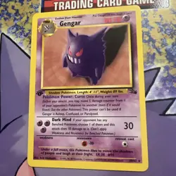 NM/LP Pokemon TCG Gengar 20/62 Fossil 1st First Edition Non Holo Rare Card - Image 1