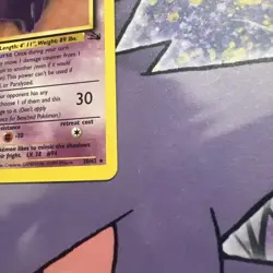 NM/LP Pokemon TCG Gengar 20/62 Fossil 1st First Edition Non Holo Rare Card - Image 3