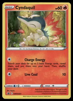 Pokemon Cards Cyndaquil SWSH221 Sword & Shield Promo Holo Promo LP *3 - Image 1