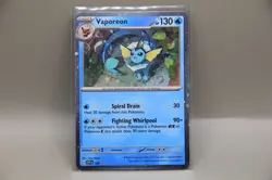 Near Mint Vaporeon Cosmos Holo Pokemon TCG Card SV Scarlet Violet Promo #168 - Image 1