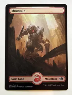 MTG The Brothers' War Mountain Full Art Foil 284/287 NM - Image 1