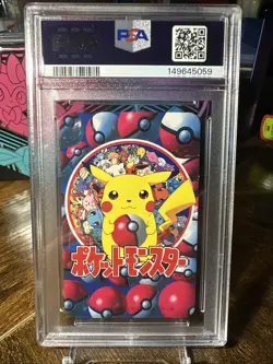 1998 POKEMON TELEVI-KUN PLAYING CARDS GROWLITHE/ARCANINE 7 OF SPADES PSA 9 - Image 4