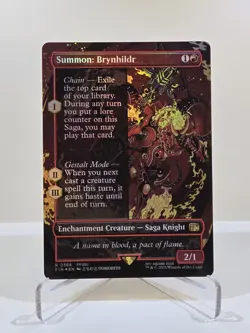 MTG Summon: Brynhildr (Borderless) FOIL Final Fantasy Magic The Gathering - Image 1