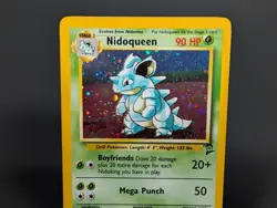 Nidoqueen Pokemon Card 12/130 Base Set 2 Holo Rare Unlimited Vintage - Image 2