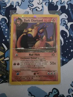 Dark Charizard 21/82 Rare Non Holo Team Rocket Extremely Damaged PSA 1 Contender - Image 1