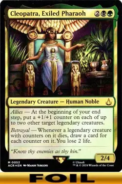 1x - Cleopatra, Exiled Pharaoh - FOIL #52 - Assassin's Creed - NM MTG - Image 1