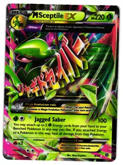 Pokemon TCG Mega Sceptile EX Holo Ultra Rare 8/98 Ancient Origins DMG - Image 1