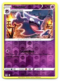 Haunter Pokemon Reverse Holo Uncommon SWSH11: Lost Origin 065/196 - Image 1