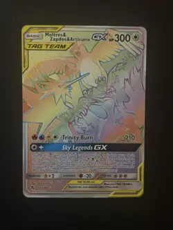 Pokemon TCG Moltres & Zapdos & Articuno GX Secret Full Art Holo 69/68 - Image 3