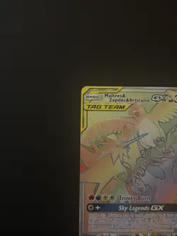Pokemon TCG Moltres & Zapdos & Articuno GX Secret Full Art Holo 69/68 - Image 4