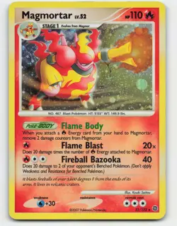 2007 Pokemon, Secret Wonders, #31/132 Magmortar, Holo Rare, Deck Exclusive (b) - Image 1