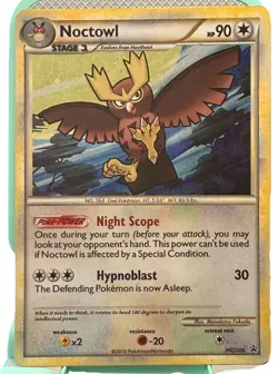 Pokemon TCG Noctowl HGSS HGSS06 Promo Holo English Stage 1 HP 90 - Image 1