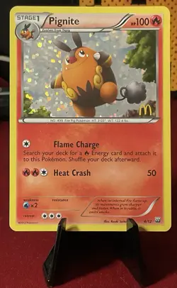 Pokemon - Pignite - 4/12 - 2012 McDonald’s - HOLO - Image 1