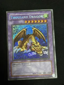 Yu-Gi-Oh! Thousand Dragon MRD-143 Secret Rare Unlimited HP - Image 1