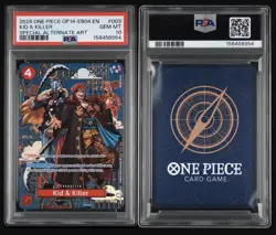 2026 ONE PIECE OP14-EB04 EN #003 KID & KILLER SPECIAL ALTERNATE ART PSA 10 - Image 3
