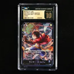 CGC 10 PRISTINE 2024 One Piece JPN Monkey D. Luffy ST14-001 L - Image 2