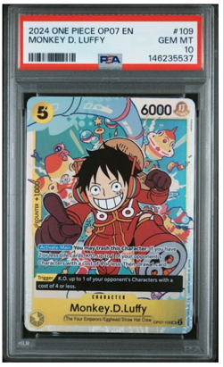 Monkey D. Luffy 500 Years In The Future SR OP07-109 RARE Error PSA 10 English - Image 1