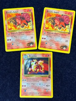 2x Brocks Vulpix Wotc Stamp Promo , Arcanine Black Star Promo Pokemon Card - Image 1