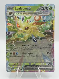 2025 Pokemon TCG Prismatic Evolutions Leafeon EX Double Rare Holo 006/131 - Image 1