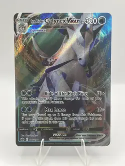 Holo Ice Rider Calyrex VMAX 046/198 Ultra Rare Chilling Reign Pokemon TCG - Image 1
