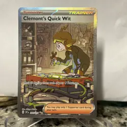 Clemonts Quick Wit 243/191 - Pokemon TCG Surging Sparks Special Illustration NM - Image 1