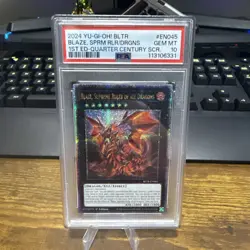 Yugioh Blaze, Supreme Ruler of all Dragons BLTR-EN045 Quarter Century PSA 10 - Image 1